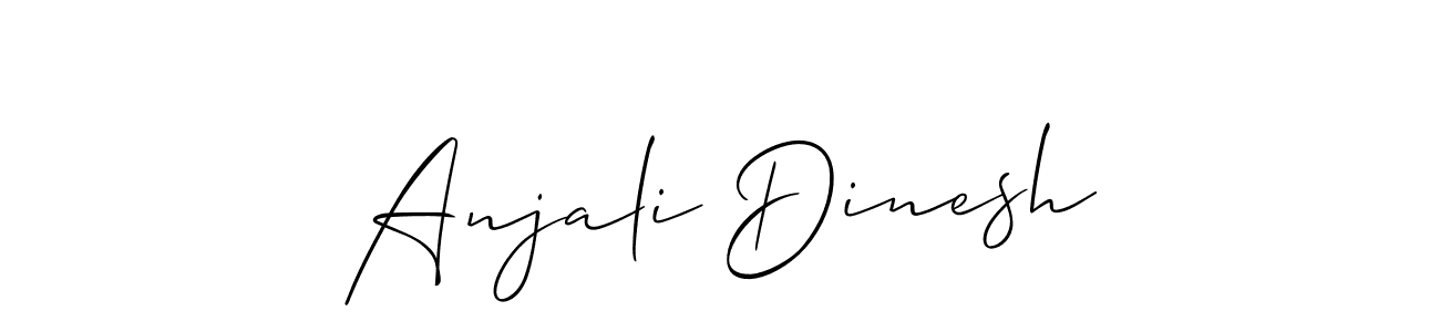 How to make Anjali Dinesh name signature. Use Allison_Script style for creating short signs online. This is the latest handwritten sign. Anjali Dinesh signature style 2 images and pictures png