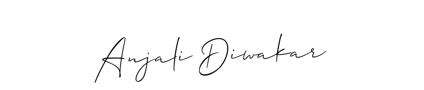 Create a beautiful signature design for name Anjali Diwakar. With this signature (Allison_Script) fonts, you can make a handwritten signature for free. Anjali Diwakar signature style 2 images and pictures png