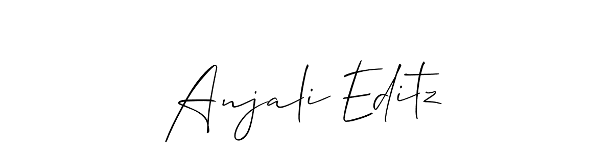 Make a short Anjali Editz signature style. Manage your documents anywhere anytime using Allison_Script. Create and add eSignatures, submit forms, share and send files easily. Anjali Editz signature style 2 images and pictures png