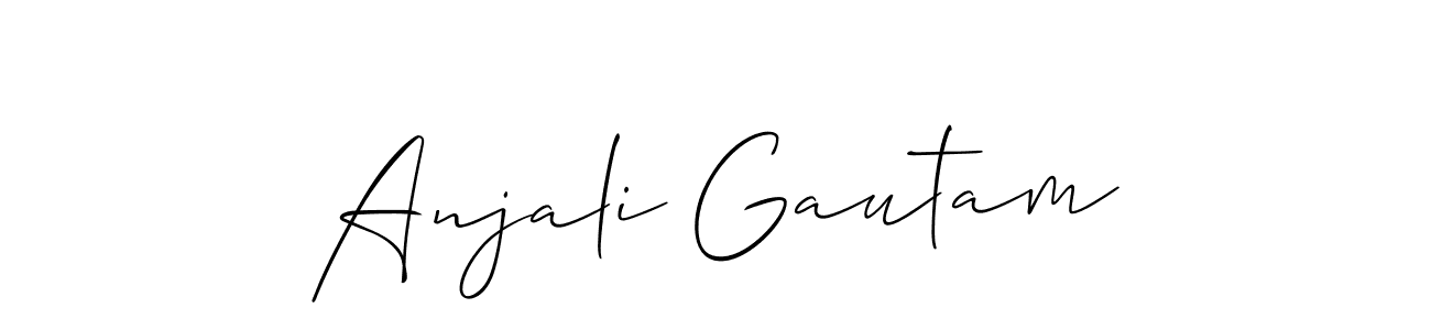 Allison_Script is a professional signature style that is perfect for those who want to add a touch of class to their signature. It is also a great choice for those who want to make their signature more unique. Get Anjali Gautam name to fancy signature for free. Anjali Gautam signature style 2 images and pictures png