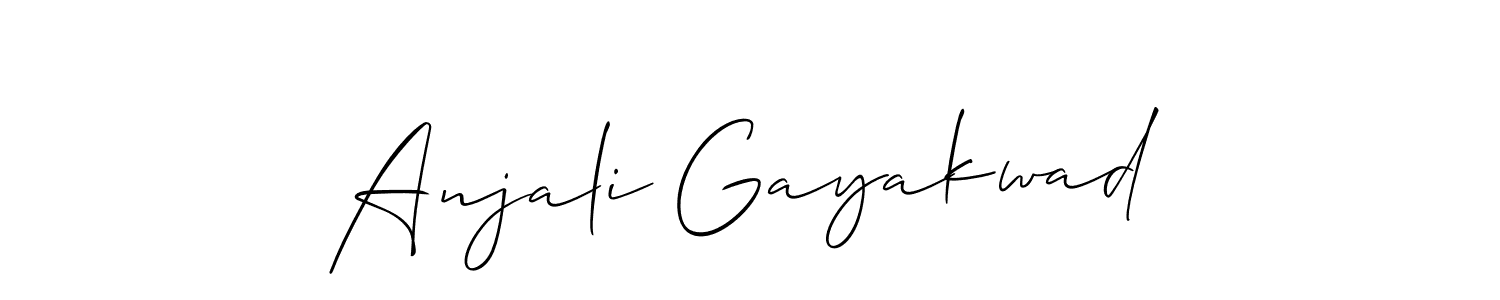 Make a short Anjali Gayakwad signature style. Manage your documents anywhere anytime using Allison_Script. Create and add eSignatures, submit forms, share and send files easily. Anjali Gayakwad signature style 2 images and pictures png