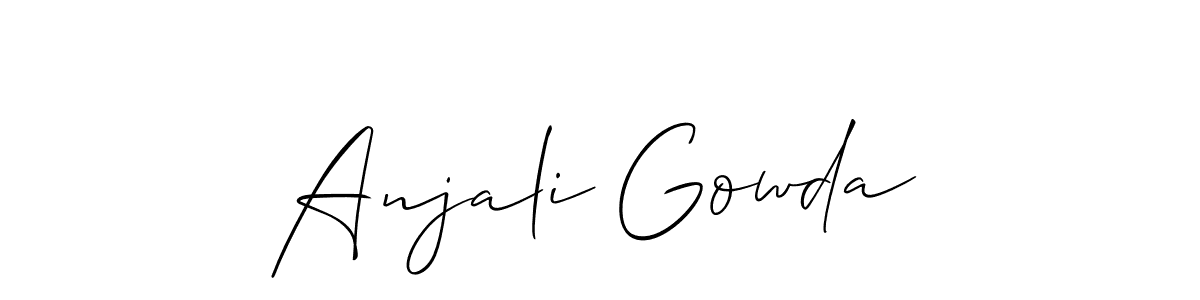 Also You can easily find your signature by using the search form. We will create Anjali Gowda name handwritten signature images for you free of cost using Allison_Script sign style. Anjali Gowda signature style 2 images and pictures png