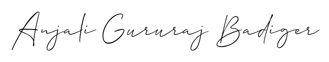 Express your personality with a custom Anjali Gururaj Badiger signature crafted with Allison_Script typography. Free transparent PNG download available. Anjali Gururaj Badiger signature style 2 images and pictures png