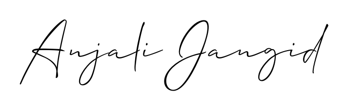 Create a personalized artistic stamp with Anjali Jangid in Allison_Script font. Perfect for visual artists, designers, and influencers. Anjali Jangid signature style 2 images and pictures png