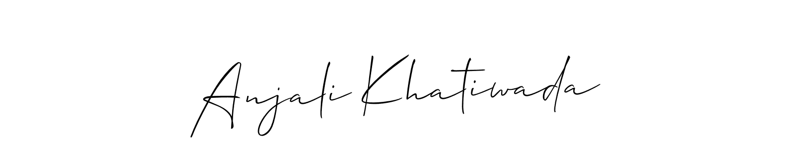 Use a signature maker to create a handwritten signature online. With this signature software, you can design (Allison_Script) your own signature for name Anjali Khatiwada. Anjali Khatiwada signature style 2 images and pictures png