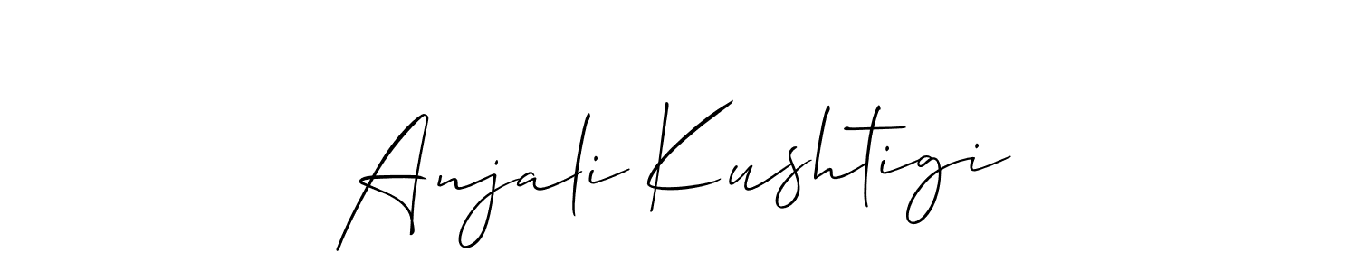 How to make Anjali Kushtigi signature? Allison_Script is a professional autograph style. Create handwritten signature for Anjali Kushtigi name. Anjali Kushtigi signature style 2 images and pictures png