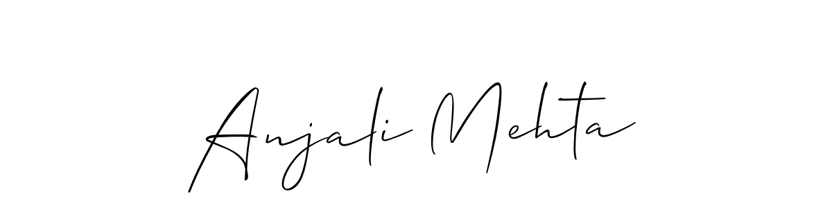 How to make Anjali Mehta signature? Allison_Script is a professional autograph style. Create handwritten signature for Anjali Mehta name. Anjali Mehta signature style 2 images and pictures png