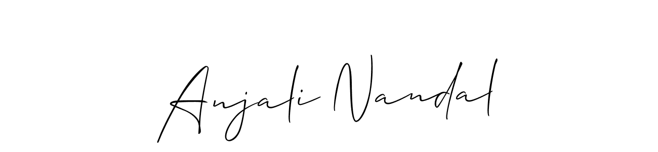 Make a short Anjali Nandal signature style. Manage your documents anywhere anytime using Allison_Script. Create and add eSignatures, submit forms, share and send files easily. Anjali Nandal signature style 2 images and pictures png