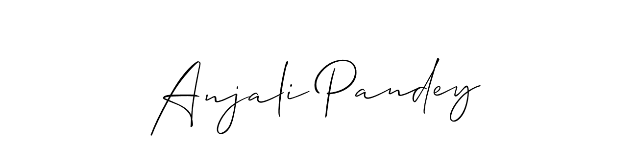 The best way (Allison_Script) to make a short signature is to pick only two or three words in your name. The name Anjali Pandey include a total of six letters. For converting this name. Anjali Pandey signature style 2 images and pictures png