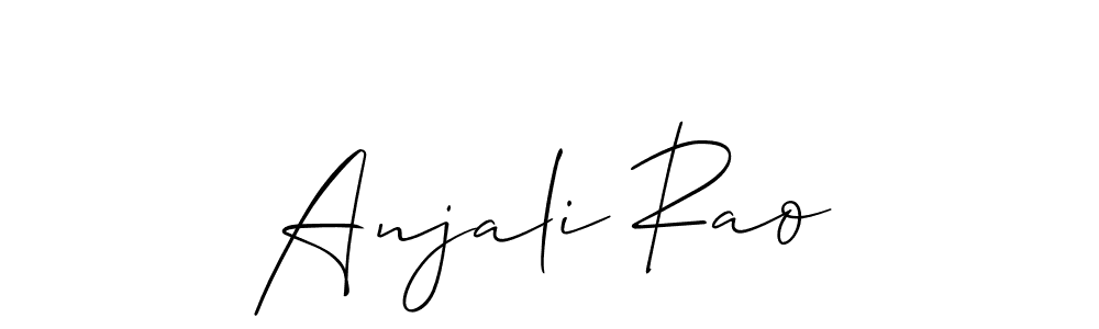 The best way (Allison_Script) to make a short signature is to pick only two or three words in your name. The name Anjali Rao include a total of six letters. For converting this name. Anjali Rao signature style 2 images and pictures png