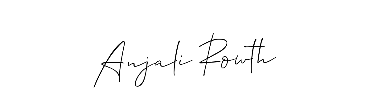 Make a beautiful signature design for name Anjali Rowth. With this signature (Allison_Script) style, you can create a handwritten signature for free. Anjali Rowth signature style 2 images and pictures png