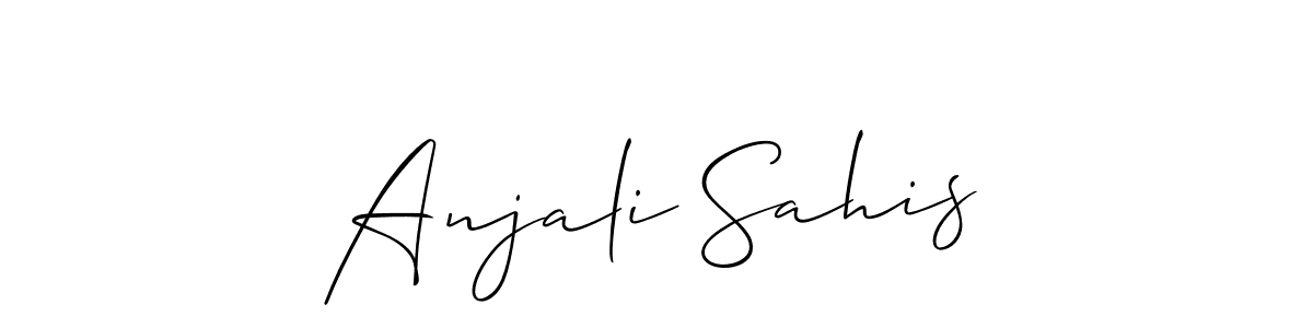 Create a beautiful signature design for name Anjali Sahis. With this signature (Allison_Script) fonts, you can make a handwritten signature for free. Anjali Sahis signature style 2 images and pictures png