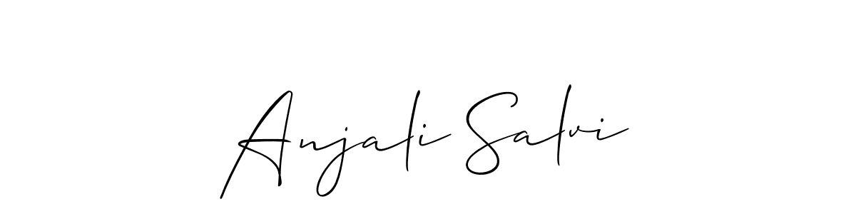 You should practise on your own different ways (Allison_Script) to write your name (Anjali Salvi) in signature. don't let someone else do it for you. Anjali Salvi signature style 2 images and pictures png