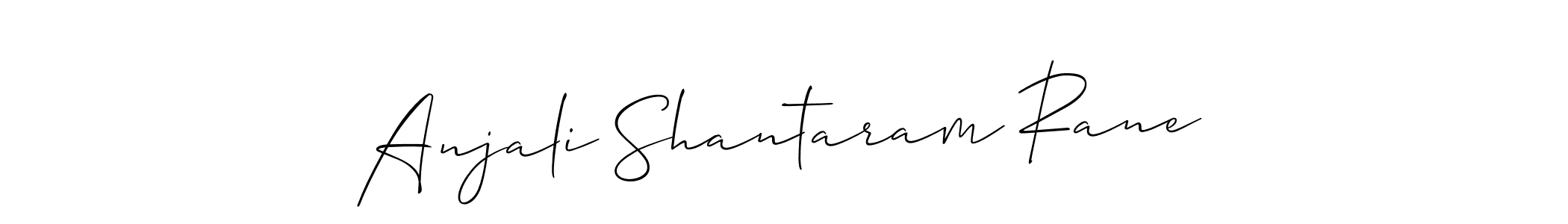 The best way (Allison_Script) to make a short signature is to pick only two or three words in your name. The name Anjali Shantaram Rane include a total of six letters. For converting this name. Anjali Shantaram Rane signature style 2 images and pictures png