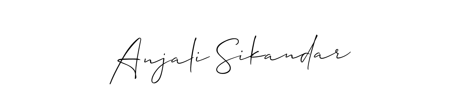 Anjali Sikandar stylish signature style. Best Handwritten Sign (Allison_Script) for my name. Handwritten Signature Collection Ideas for my name Anjali Sikandar. Anjali Sikandar signature style 2 images and pictures png