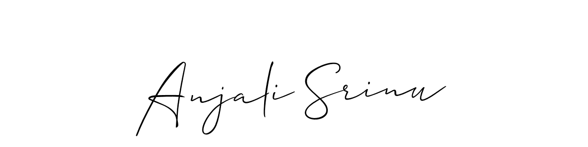 How to make Anjali Srinu signature? Allison_Script is a professional autograph style. Create handwritten signature for Anjali Srinu name. Anjali Srinu signature style 2 images and pictures png