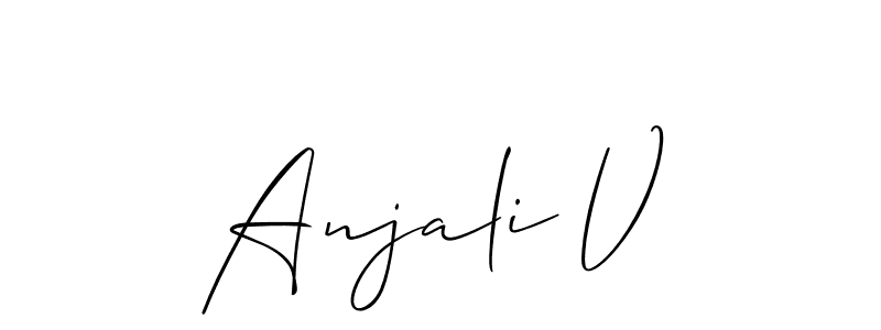 How to Draw Anjali V signature style? Allison_Script is a latest design signature styles for name Anjali V. Anjali V signature style 2 images and pictures png