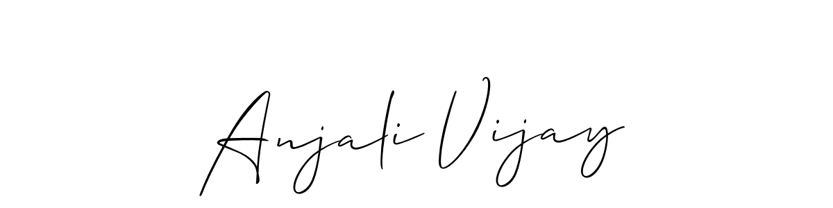 How to make Anjali Vijay name signature. Use Allison_Script style for creating short signs online. This is the latest handwritten sign. Anjali Vijay signature style 2 images and pictures png