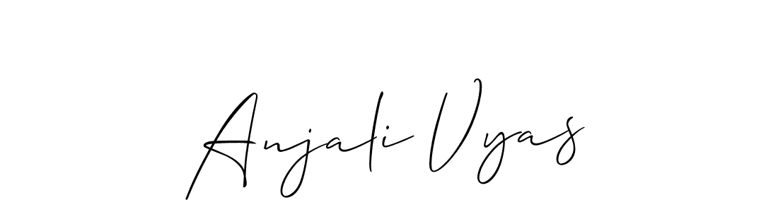 Design your own signature with our free online signature maker. With this signature software, you can create a handwritten (Allison_Script) signature for name Anjali Vyas. Anjali Vyas signature style 2 images and pictures png