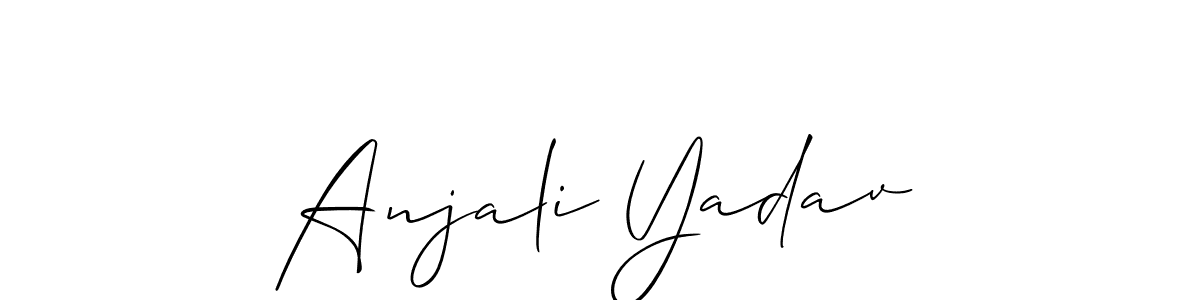 Create a beautiful signature design for name Anjali Yadav. With this signature (Allison_Script) fonts, you can make a handwritten signature for free. Anjali Yadav signature style 2 images and pictures png