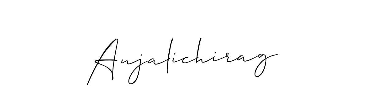 Design your own signature with our free online signature maker. With this signature software, you can create a handwritten (Allison_Script) signature for name Anjalichirag. Anjalichirag signature style 2 images and pictures png