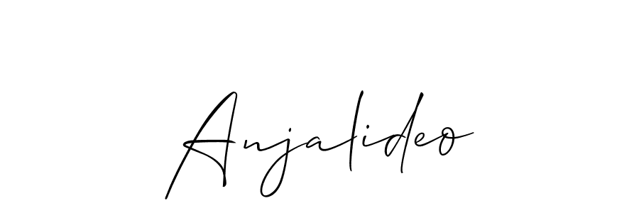 Make a beautiful signature design for name Anjalideo. With this signature (Allison_Script) style, you can create a handwritten signature for free. Anjalideo signature style 2 images and pictures png
