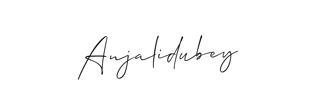 How to make Anjalidubey name signature. Use Allison_Script style for creating short signs online. This is the latest handwritten sign. Anjalidubey signature style 2 images and pictures png