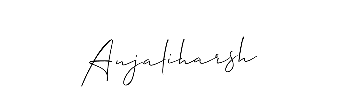 if you are searching for the best signature style for your name Anjaliharsh. so please give up your signature search. here we have designed multiple signature styles  using Allison_Script. Anjaliharsh signature style 2 images and pictures png