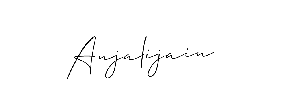How to make Anjalijain signature? Allison_Script is a professional autograph style. Create handwritten signature for Anjalijain name. Anjalijain signature style 2 images and pictures png