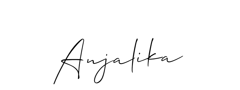 Make a beautiful signature design for name Anjalika. With this signature (Allison_Script) style, you can create a handwritten signature for free. Anjalika signature style 2 images and pictures png