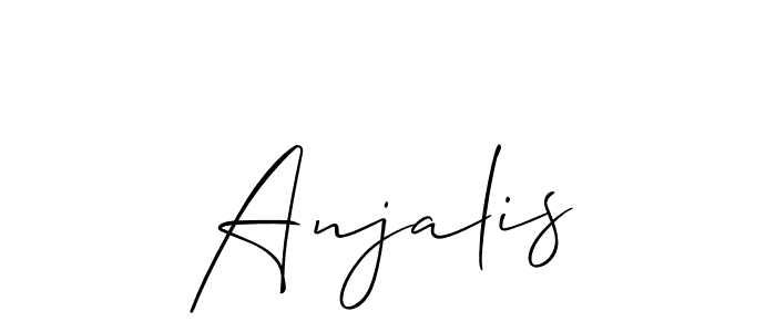 You should practise on your own different ways (Allison_Script) to write your name (Anjalis) in signature. don't let someone else do it for you. Anjalis signature style 2 images and pictures png