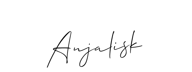 Design your own signature with our free online signature maker. With this signature software, you can create a handwritten (Allison_Script) signature for name Anjalisk. Anjalisk signature style 2 images and pictures png