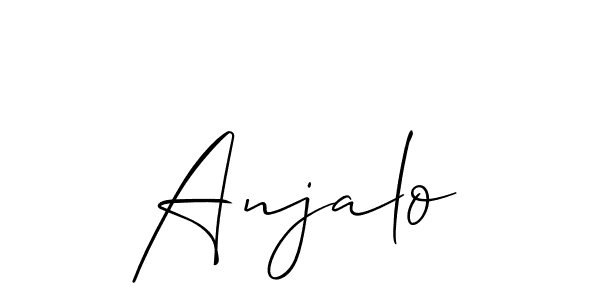 The best way (Allison_Script) to make a short signature is to pick only two or three words in your name. The name Anjalo include a total of six letters. For converting this name. Anjalo signature style 2 images and pictures png