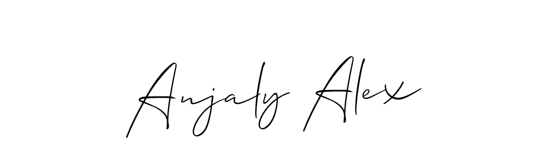 This is the best signature style for the Anjaly Alex name. Also you like these signature font (Allison_Script). Mix name signature. Anjaly Alex signature style 2 images and pictures png