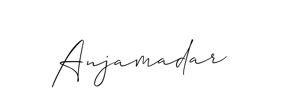 How to make Anjamadar signature? Allison_Script is a professional autograph style. Create handwritten signature for Anjamadar name. Anjamadar signature style 2 images and pictures png