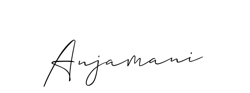 Create a beautiful signature design for name Anjamani. With this signature (Allison_Script) fonts, you can make a handwritten signature for free. Anjamani signature style 2 images and pictures png
