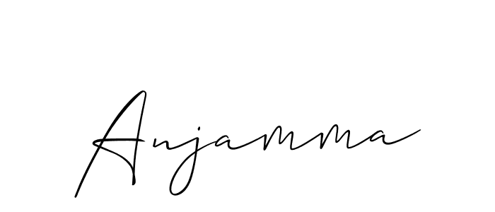 How to Draw Anjamma signature style? Allison_Script is a latest design signature styles for name Anjamma. Anjamma signature style 2 images and pictures png