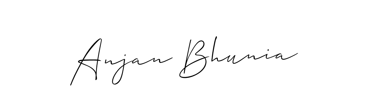 Create a beautiful signature design for name Anjan Bhunia. With this signature (Allison_Script) fonts, you can make a handwritten signature for free. Anjan Bhunia signature style 2 images and pictures png