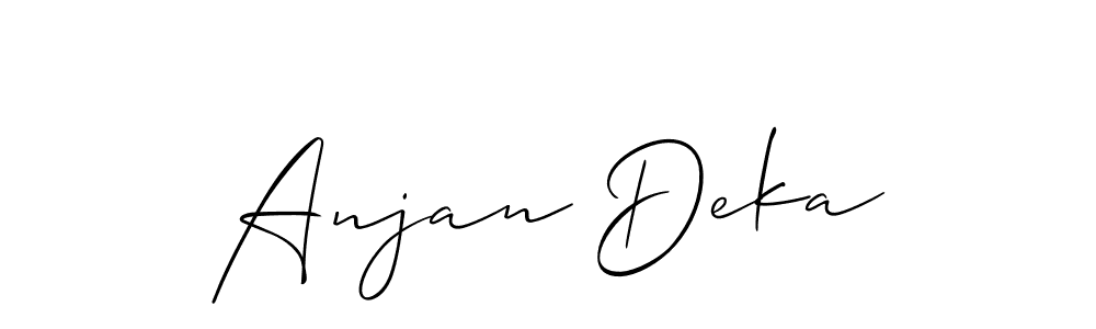 Anjan Deka stylish signature style. Best Handwritten Sign (Allison_Script) for my name. Handwritten Signature Collection Ideas for my name Anjan Deka. Anjan Deka signature style 2 images and pictures png