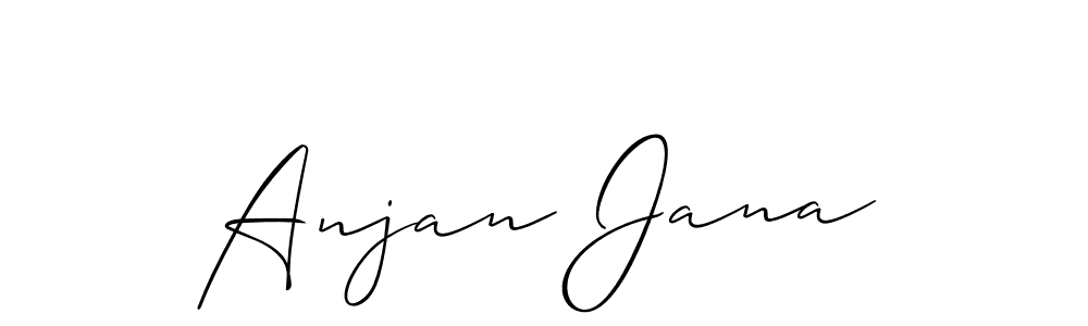 Make a short Anjan Jana signature style. Manage your documents anywhere anytime using Allison_Script. Create and add eSignatures, submit forms, share and send files easily. Anjan Jana signature style 2 images and pictures png