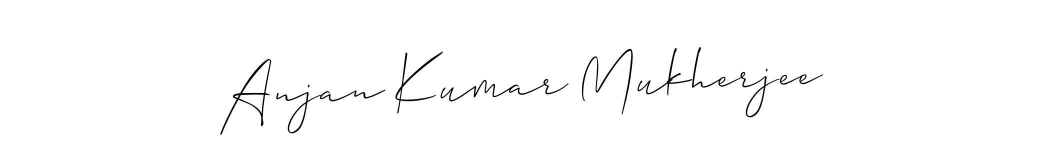 How to make Anjan Kumar Mukherjee name signature. Use Allison_Script style for creating short signs online. This is the latest handwritten sign. Anjan Kumar Mukherjee signature style 2 images and pictures png