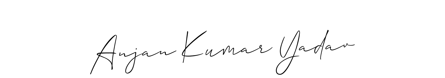 Make a beautiful signature design for name Anjan Kumar Yadav. With this signature (Allison_Script) style, you can create a handwritten signature for free. Anjan Kumar Yadav signature style 2 images and pictures png
