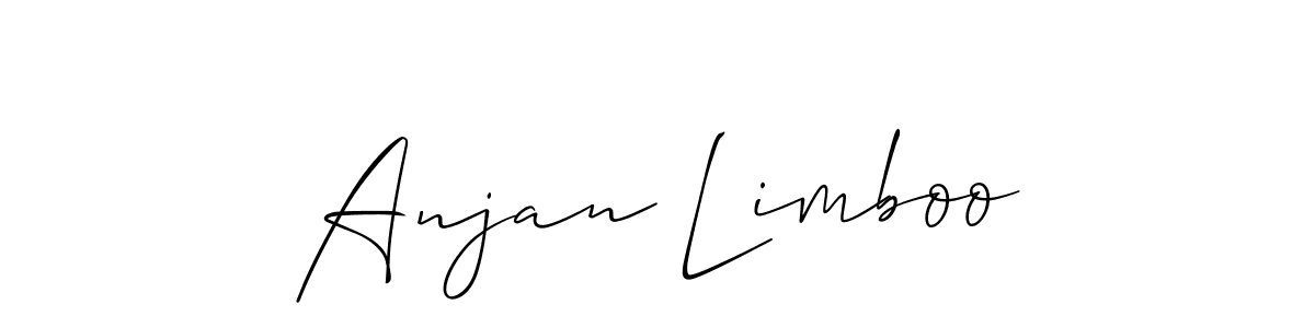 You should practise on your own different ways (Allison_Script) to write your name (Anjan Limboo) in signature. don't let someone else do it for you. Anjan Limboo signature style 2 images and pictures png