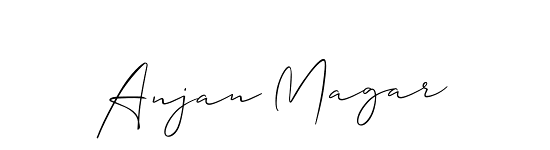 How to make Anjan Magar name signature. Use Allison_Script style for creating short signs online. This is the latest handwritten sign. Anjan Magar signature style 2 images and pictures png