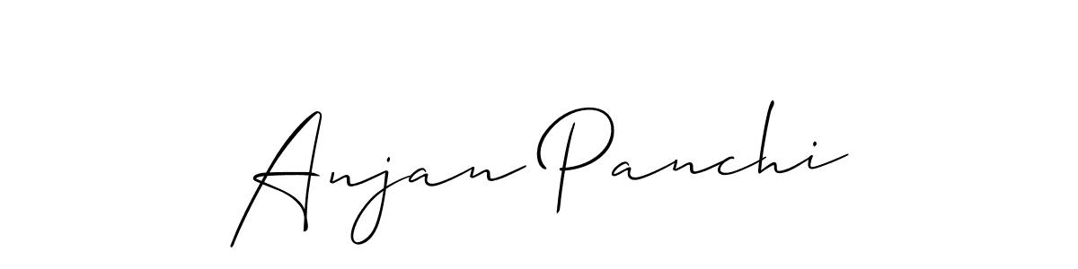 The best way (Allison_Script) to make a short signature is to pick only two or three words in your name. The name Anjan Panchi include a total of six letters. For converting this name. Anjan Panchi signature style 2 images and pictures png