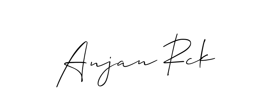 You should practise on your own different ways (Allison_Script) to write your name (Anjan Rck) in signature. don't let someone else do it for you. Anjan Rck signature style 2 images and pictures png