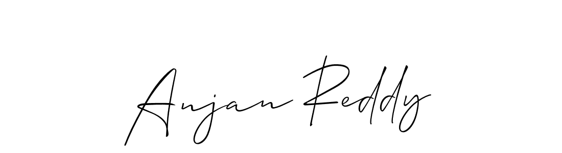 Make a beautiful signature design for name Anjan Reddy. With this signature (Allison_Script) style, you can create a handwritten signature for free. Anjan Reddy signature style 2 images and pictures png