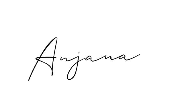 Make a beautiful signature design for name Anjana. With this signature (Allison_Script) style, you can create a handwritten signature for free. Anjana signature style 2 images and pictures png