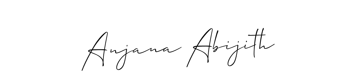 Design your own signature with our free online signature maker. With this signature software, you can create a handwritten (Allison_Script) signature for name Anjana Abijith. Anjana Abijith signature style 2 images and pictures png