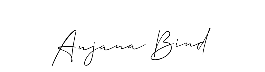 How to make Anjana Bind name signature. Use Allison_Script style for creating short signs online. This is the latest handwritten sign. Anjana Bind signature style 2 images and pictures png